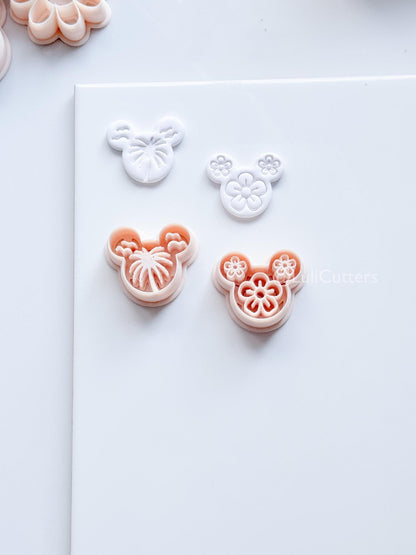 Mouse in Summer Cutter | Tropical Earring Tool for Polymer Clay
