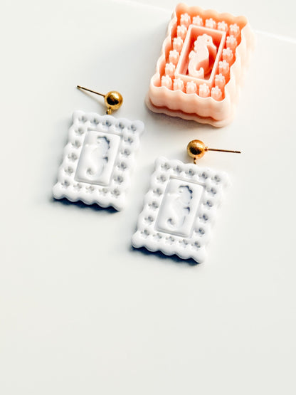 Dolli SeaHorse Cutter | Scallop Frame Earring Tool for Polymer Clay