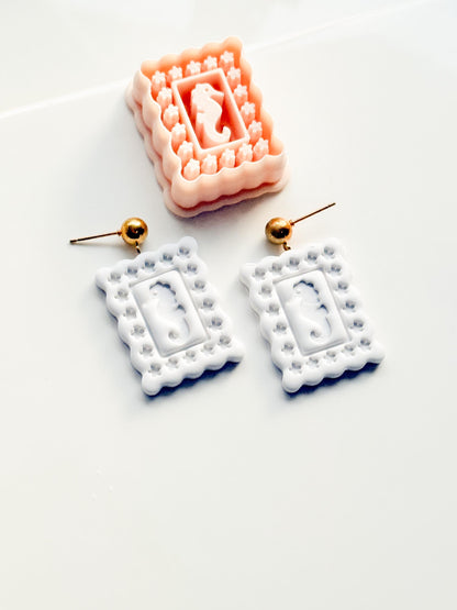 Dolli SeaHorse Cutter | Scallop Frame Earring Tool for Polymer Clay
