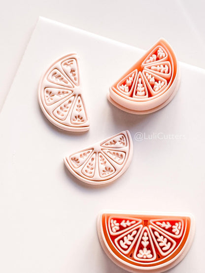 Botanical Citrus Slice Cutter | Fruit Shape Tool for Polymer Clay