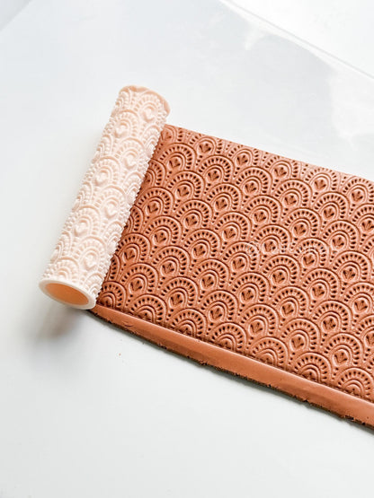 Lace ArchesTexture Roller – Boho Pattern for Polymer Clay Earrings