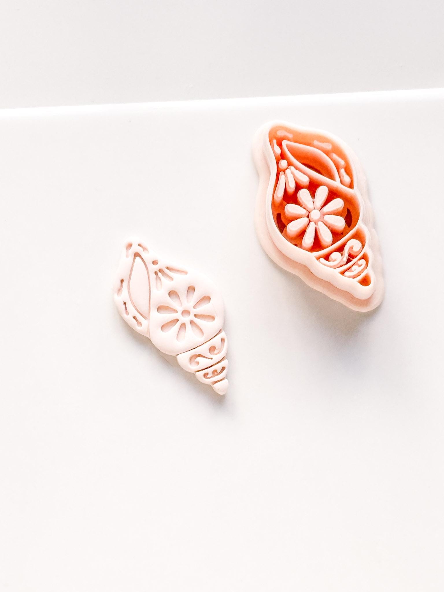 Floral Shell Clay Cutter for earrings