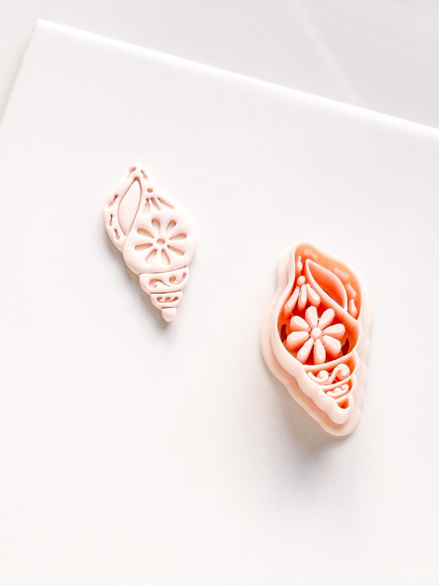 Floral Shell Clay Cutter for earrings