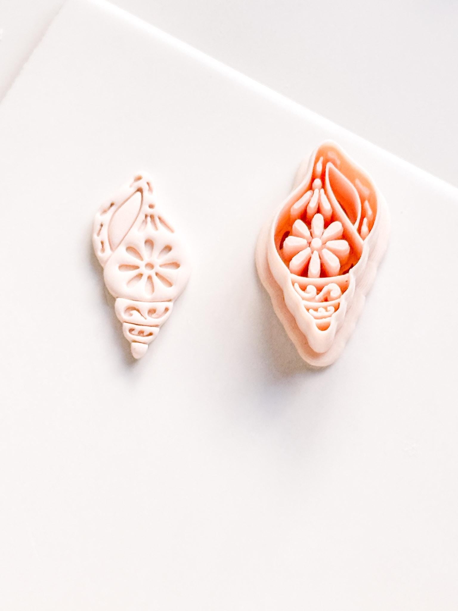 Floral Shell Clay Cutter for earrings