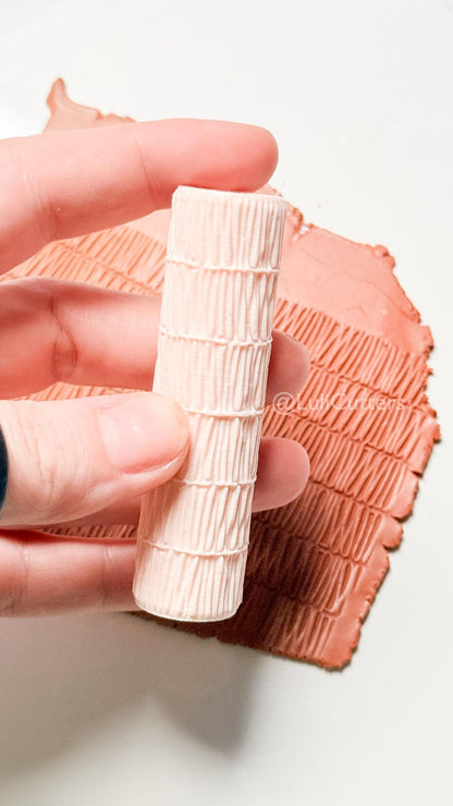 Scribble Line Texture Roller for Polymer Clay Jewelry