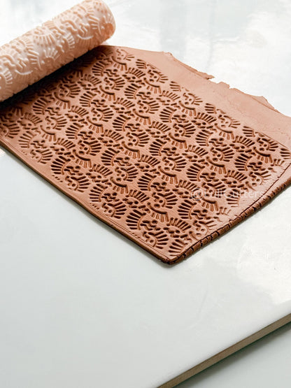 Dainty Eye Pattern: Modern Boho Clay Texture Roller