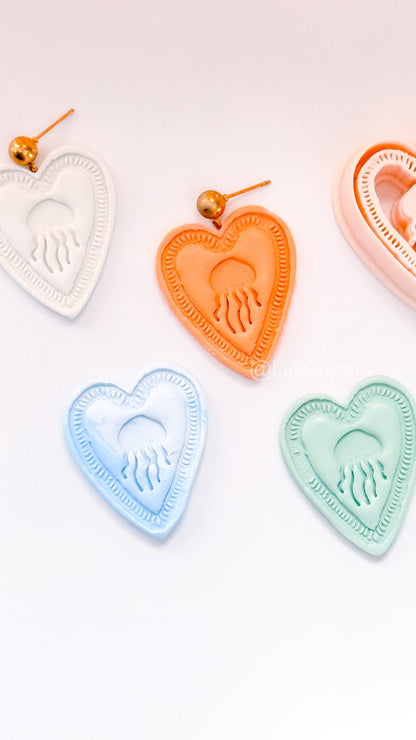 Jellyfish in Love Cutter: Heart Frame Design for Polymer Clay