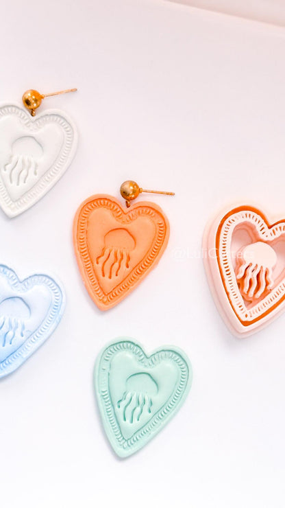 Jellyfish in Love Cutter: Heart Frame Design for Polymer Clay