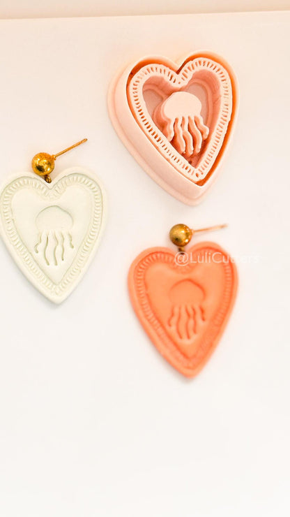Jellyfish in Love Cutter: Heart Frame Design for Polymer Clay