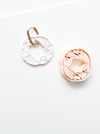 Mermaid Dance Cutter: Tails with Floral and Pearls for Polymer Clay