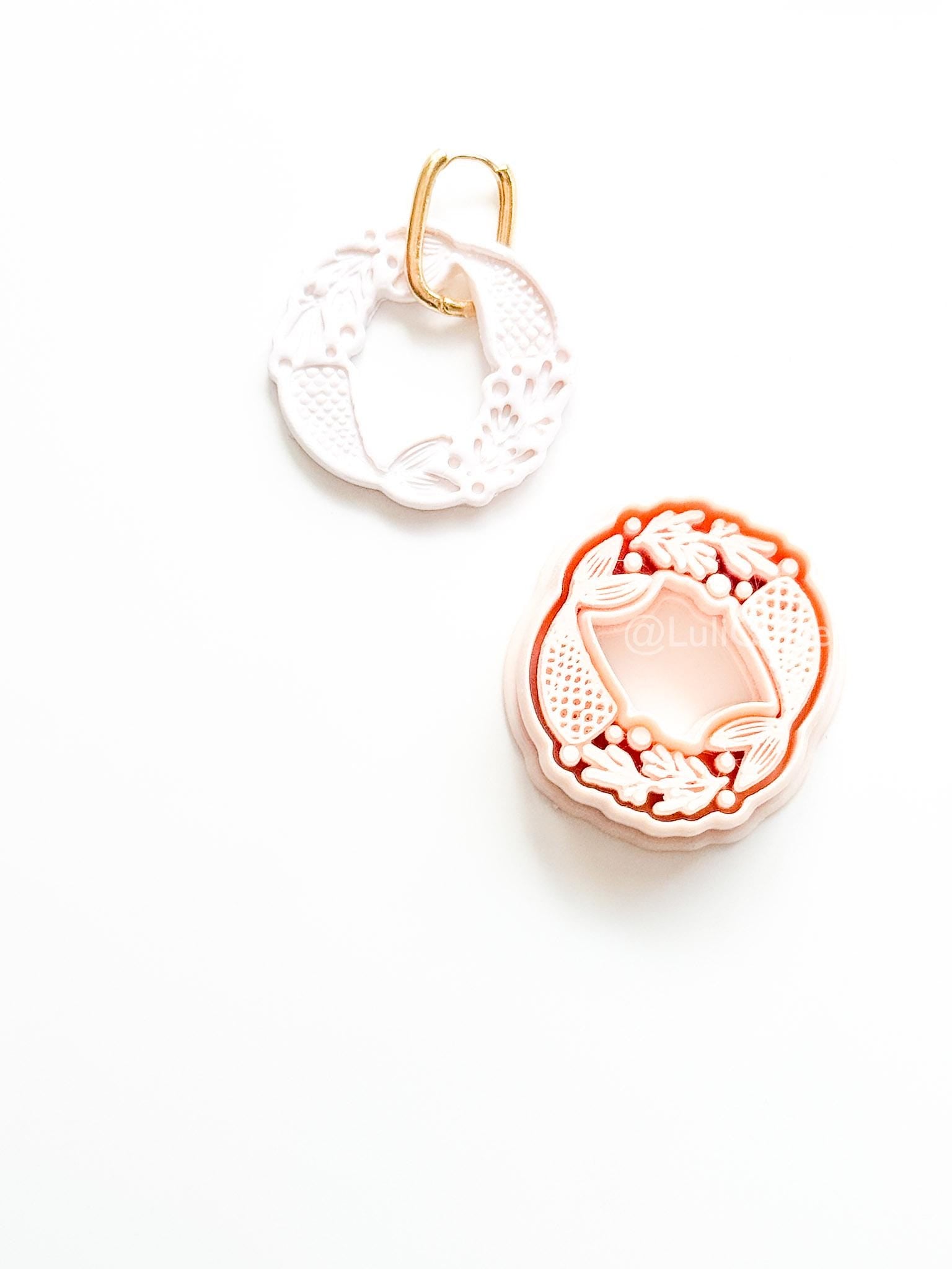 Mermaid Dance Cutter: Tails with Floral and Pearls for Polymer Clay