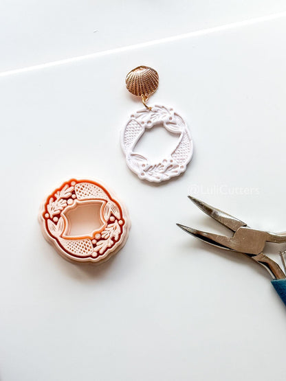 Mermaid Dance Cutter: Tails with Floral and Pearls for Polymer Clay