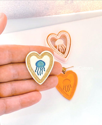 Jellyfish in Love Cutter: Heart Frame Design for Polymer Clay