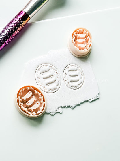 Fish Trio with Corals Cutter: Ocean Impression for Polymer Clay