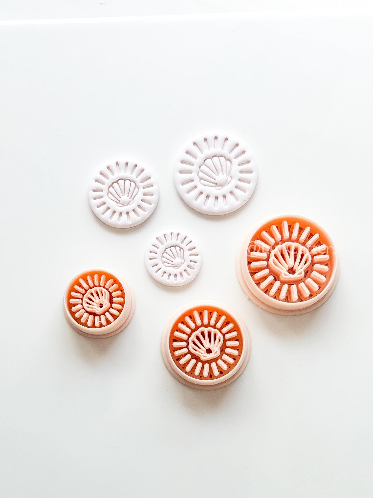 Shell Halo Cutter | Round Seashell Earring Shape for Polymer Clay