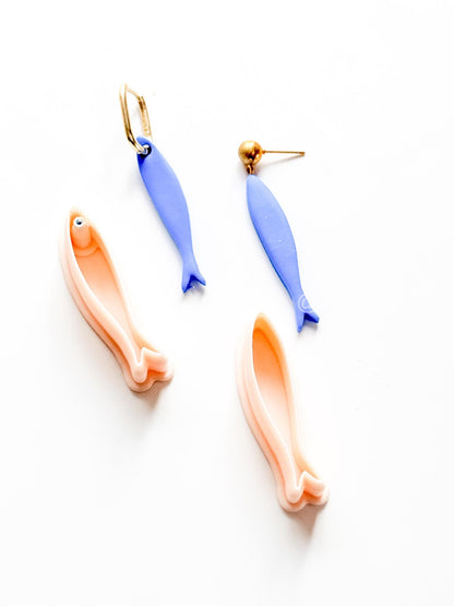 Minimal Sardine Cutter | Ocean Fish Earring Shape for Polymer Clay