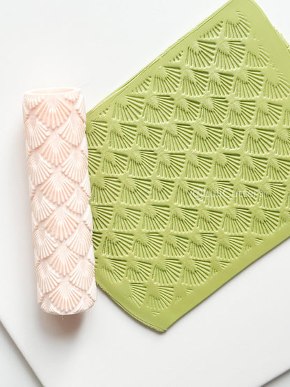 Boho Fan Pattern Texture Roller – Pottery Tool, Crafting Supplies