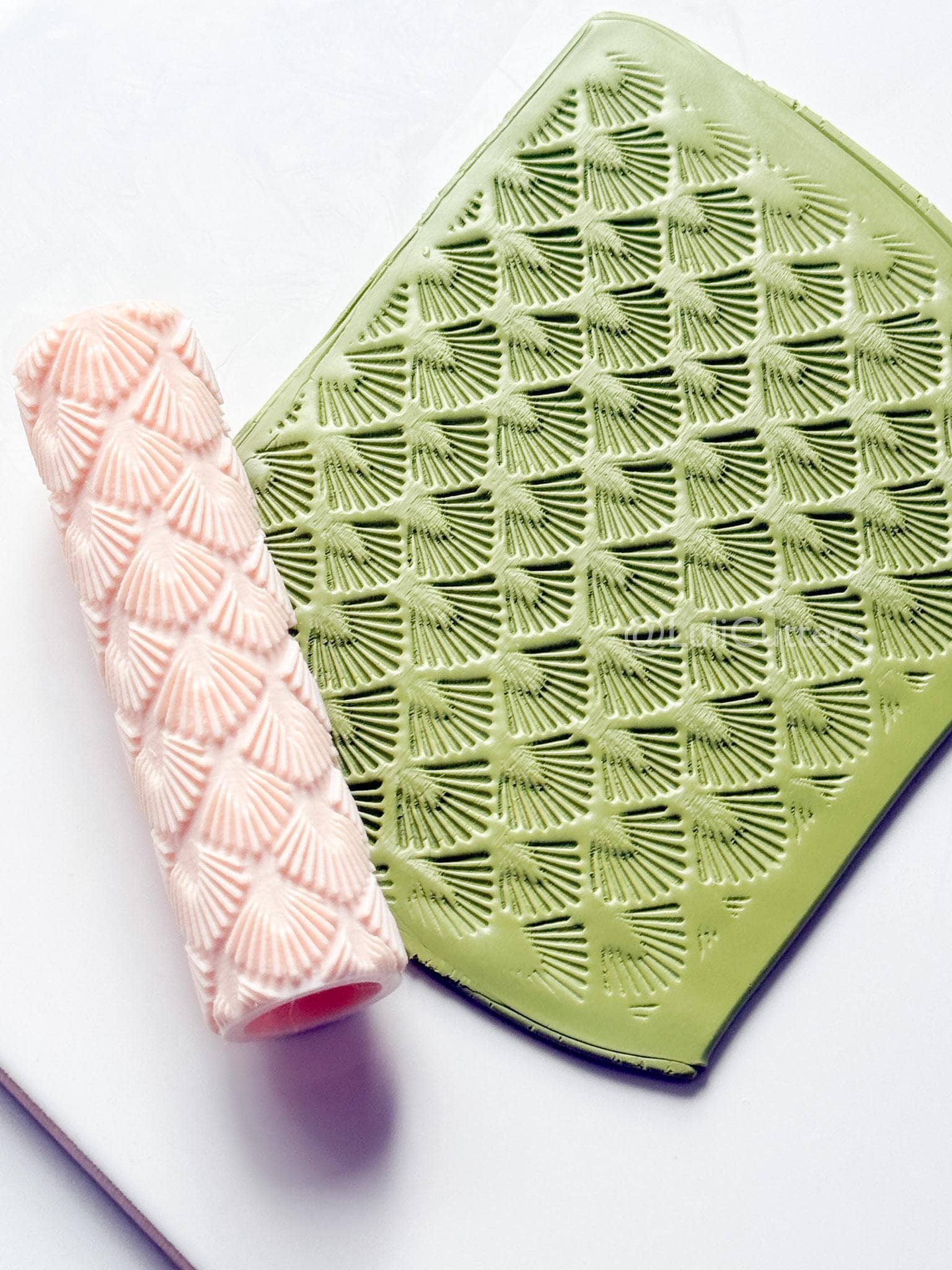 Boho Fan Pattern Texture Roller – Pottery Tool, Crafting Supplies