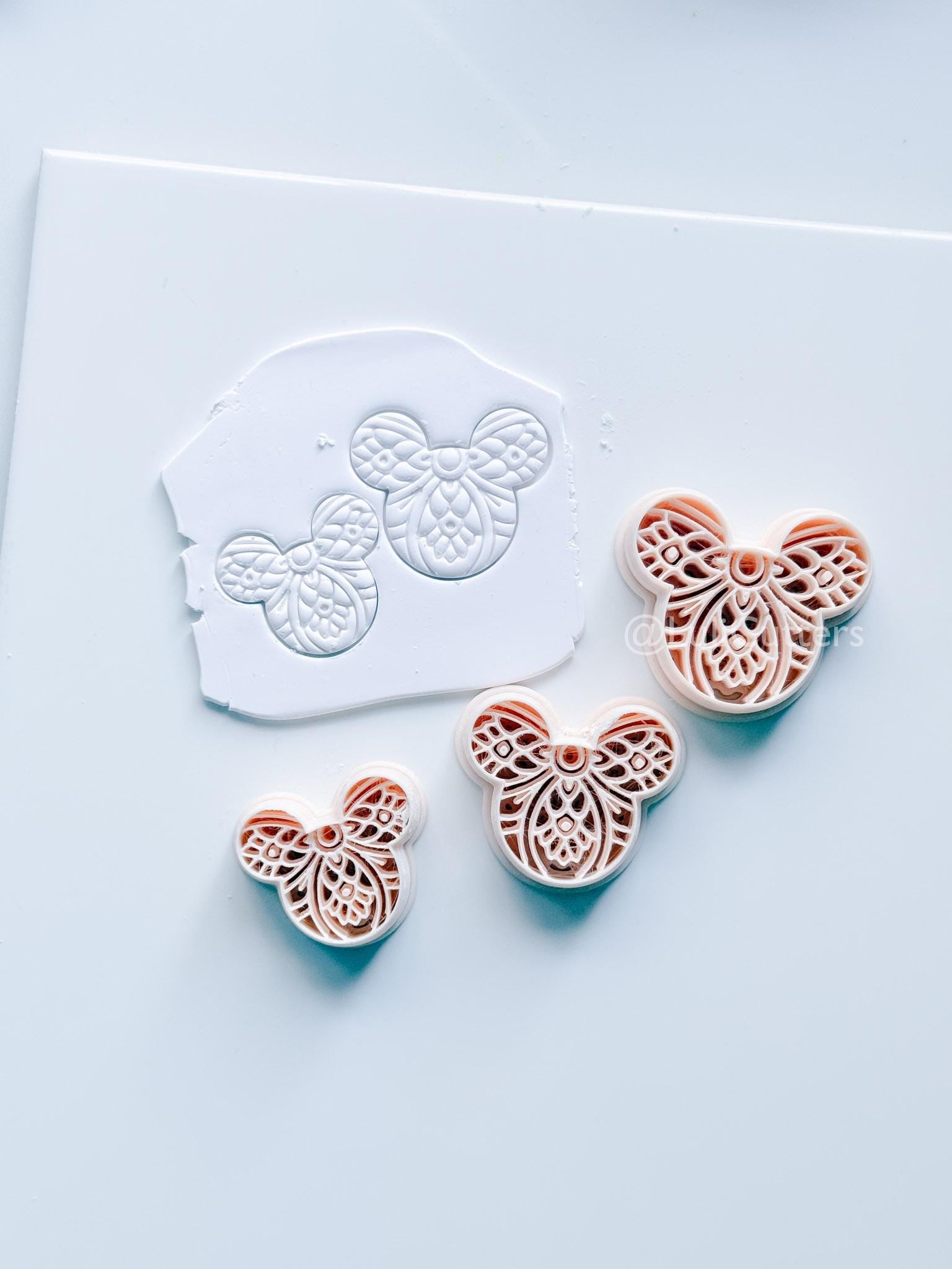 Ornamental Mouse Head Cutter | Mandala Earring Tool for Polymer Clay
