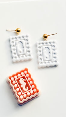 Dolli SeaHorse Cutter | Scallop Frame Earring Tool for Polymer Clay
