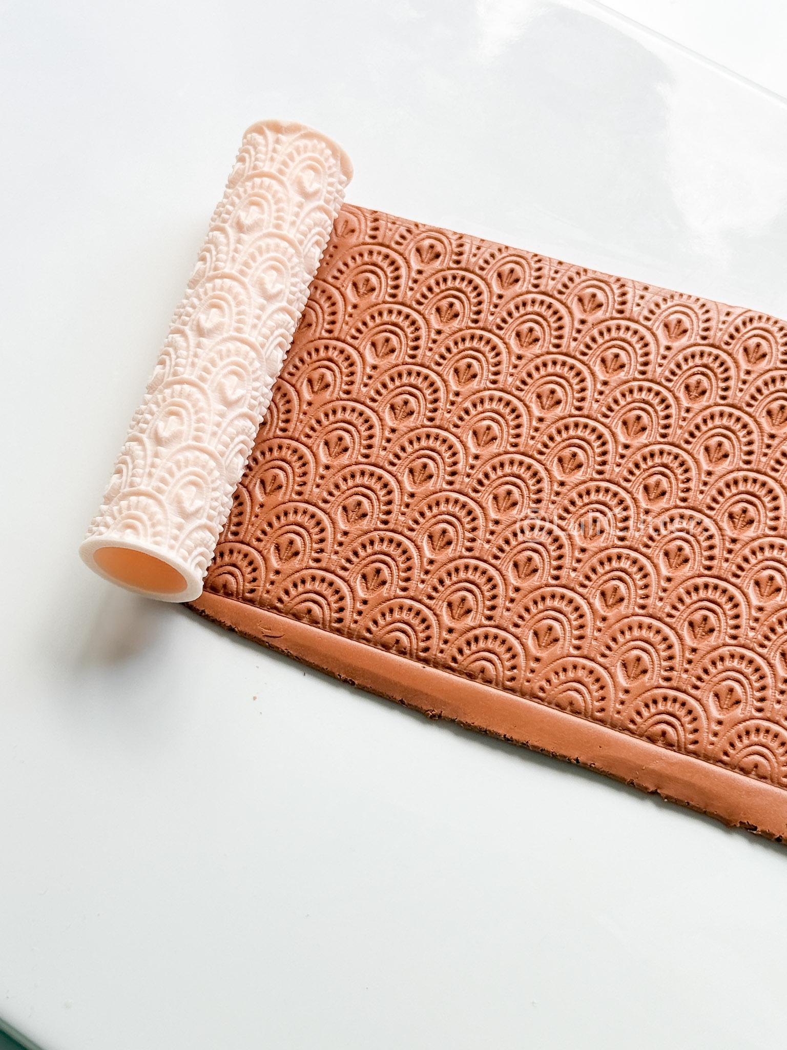 Lace ArchesTexture Roller – Boho Pattern for Polymer Clay Earrings