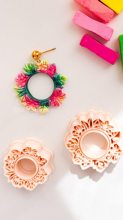 Hawaii floral wreath | Floral Circle Shape for Polymer Clay