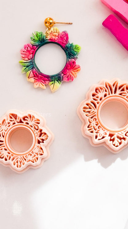 Hawaii floral wreath | Floral Circle Shape for Polymer Clay