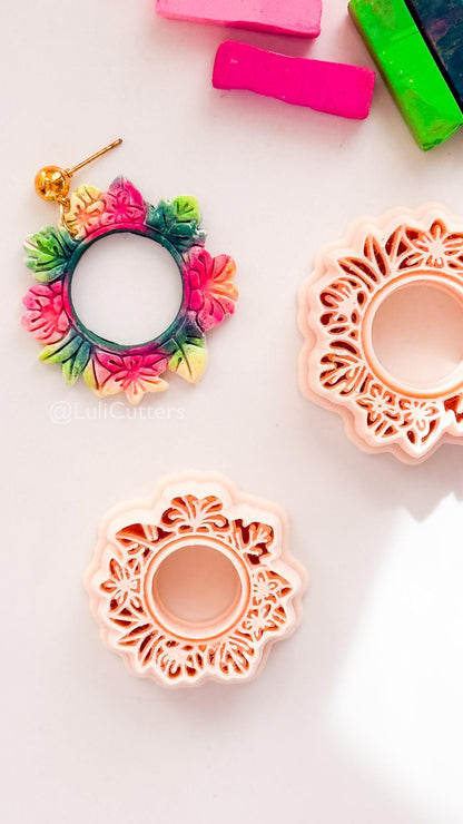 Hawaii floral wreath | Floral Circle Shape for Polymer Clay