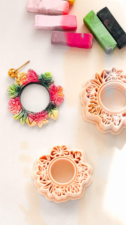 Hawaii floral wreath | Floral Circle Shape for Polymer Clay