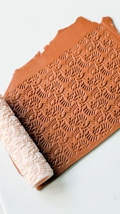 Dainty Eye Pattern Roller: Modern Boho Texture for Polymer Clay