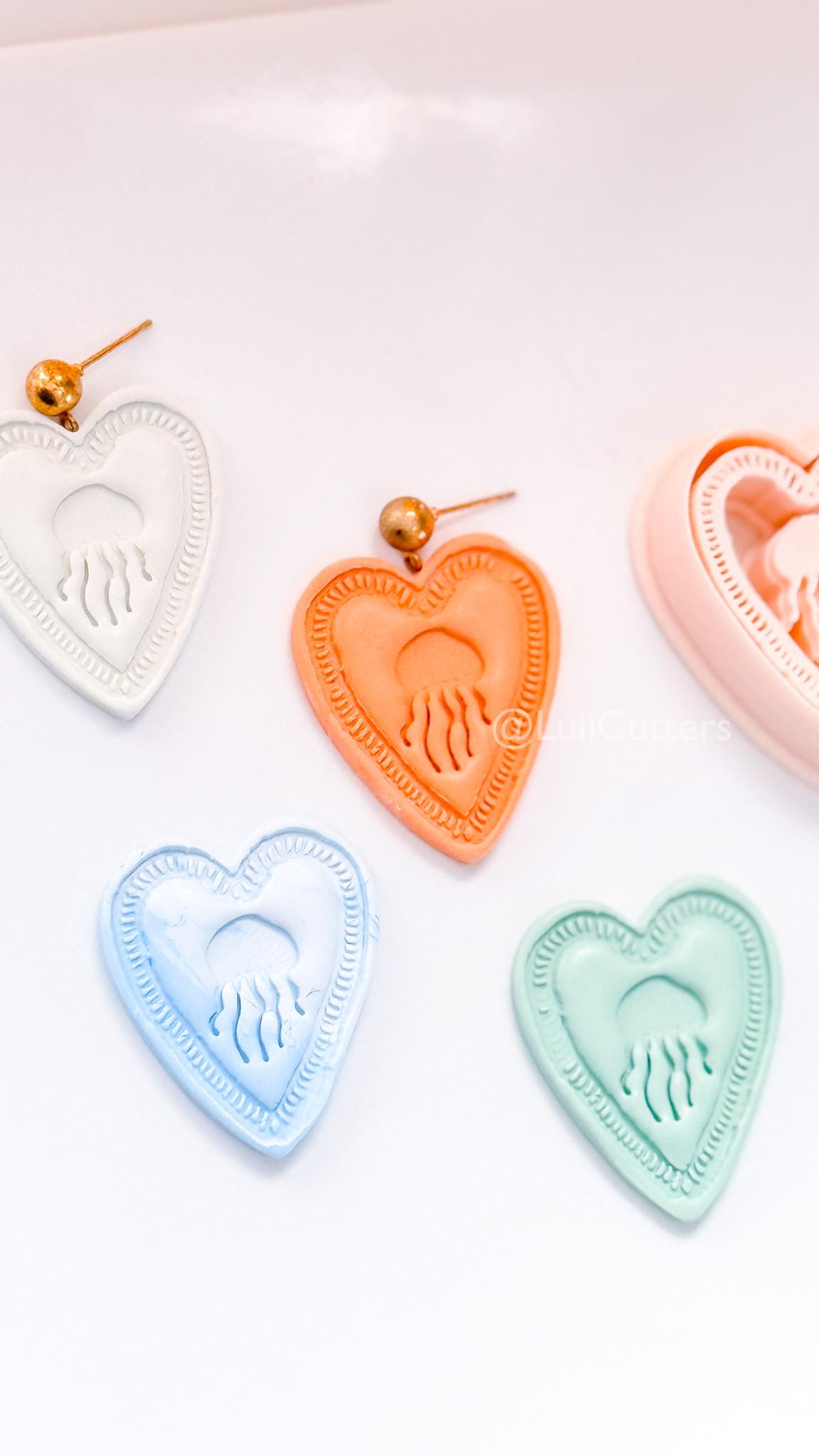 Jellyfish in Love Cutter: Heart Frame Design for Polymer Clay