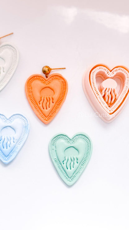 Jellyfish in Love Cutter: Heart Frame Design for Polymer Clay