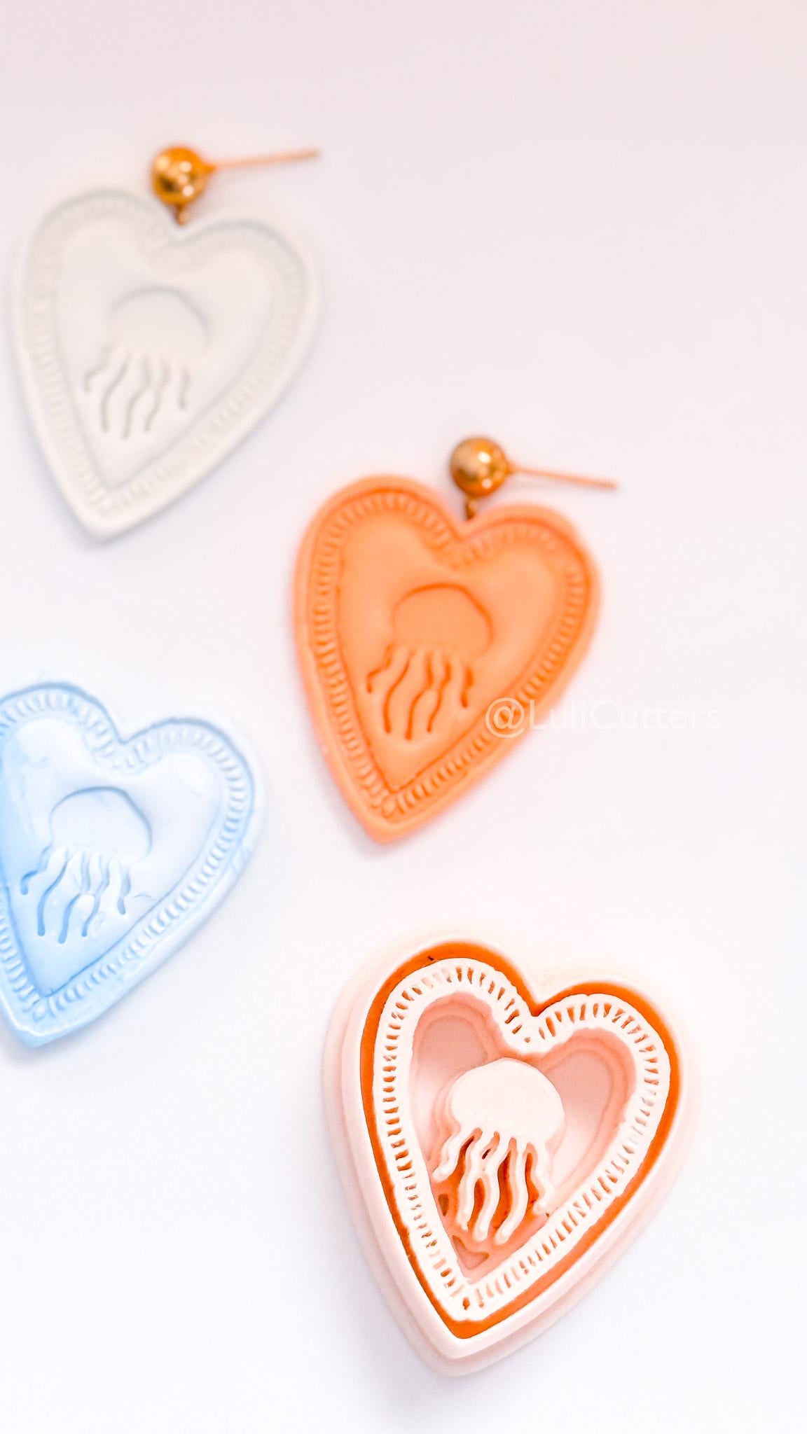 Jellyfish in Love Cutter: Heart Frame Design for Polymer Clay