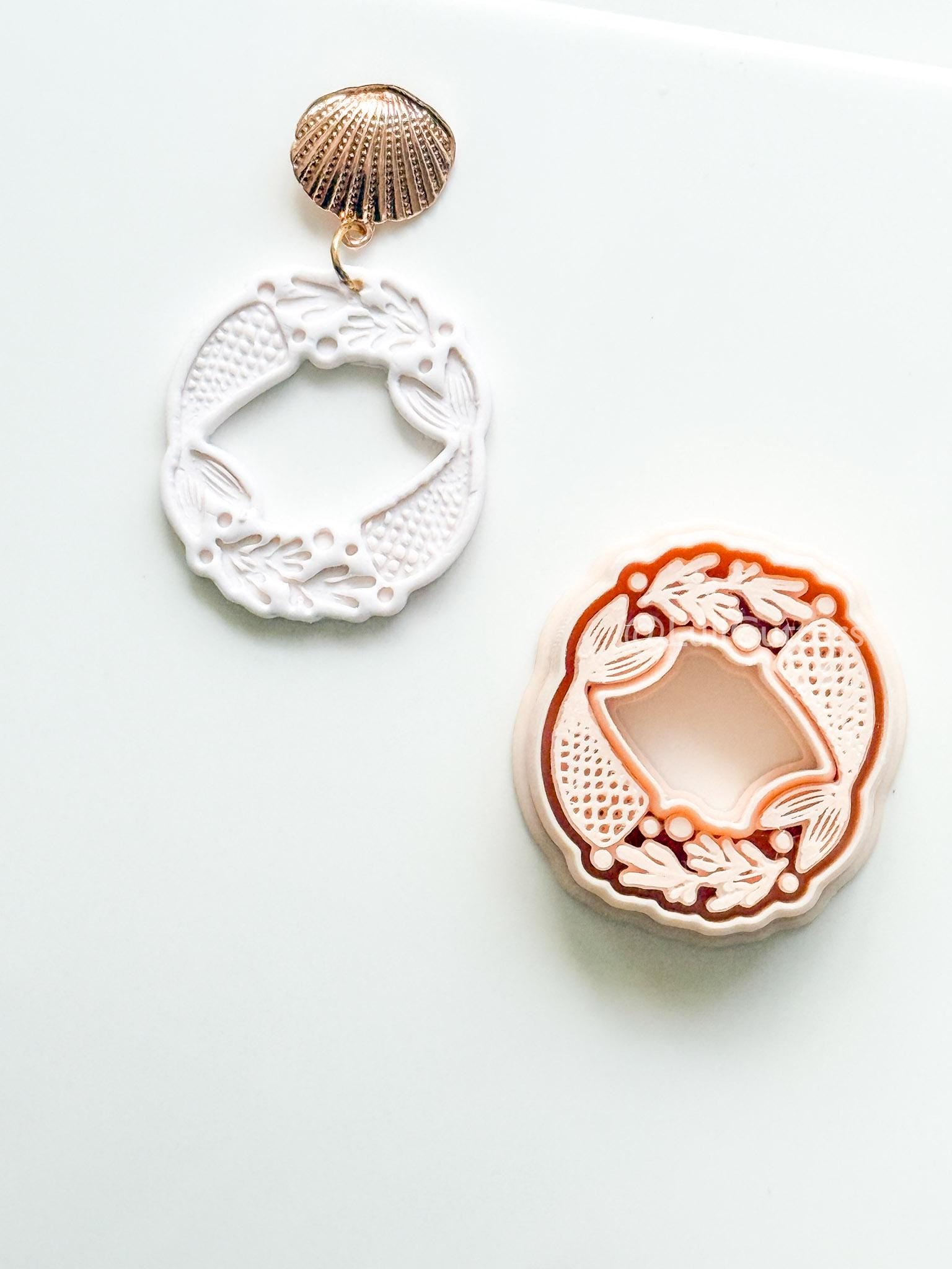 Mermaid Dance Cutter: Tails with Floral and Pearls for Polymer Clay
