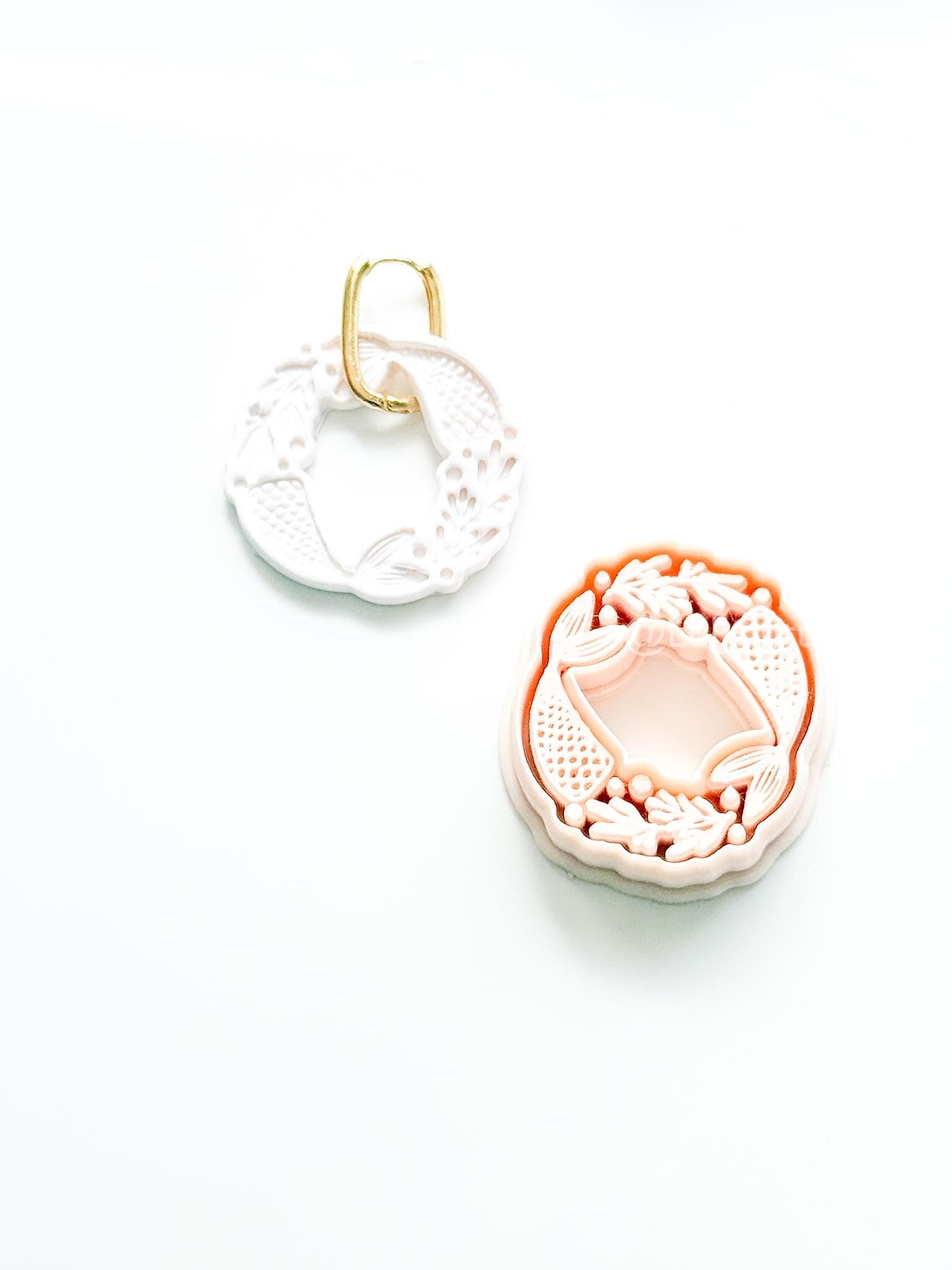 Mermaid Dance Cutter: Tails with Floral and Pearls for Polymer Clay