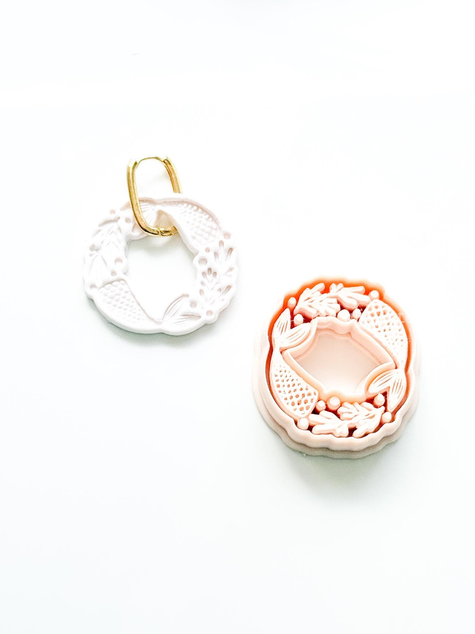 Mermaid Dance Cutter: Tails with Floral and Pearls for Polymer Clay