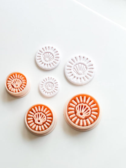 Shell Halo Cutter | Round Seashell Earring Shape for Polymer Clay