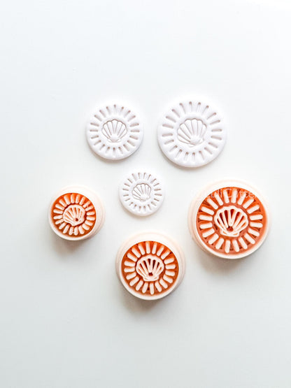 Shell Halo Cutter | Round Seashell Earring Shape for Polymer Clay