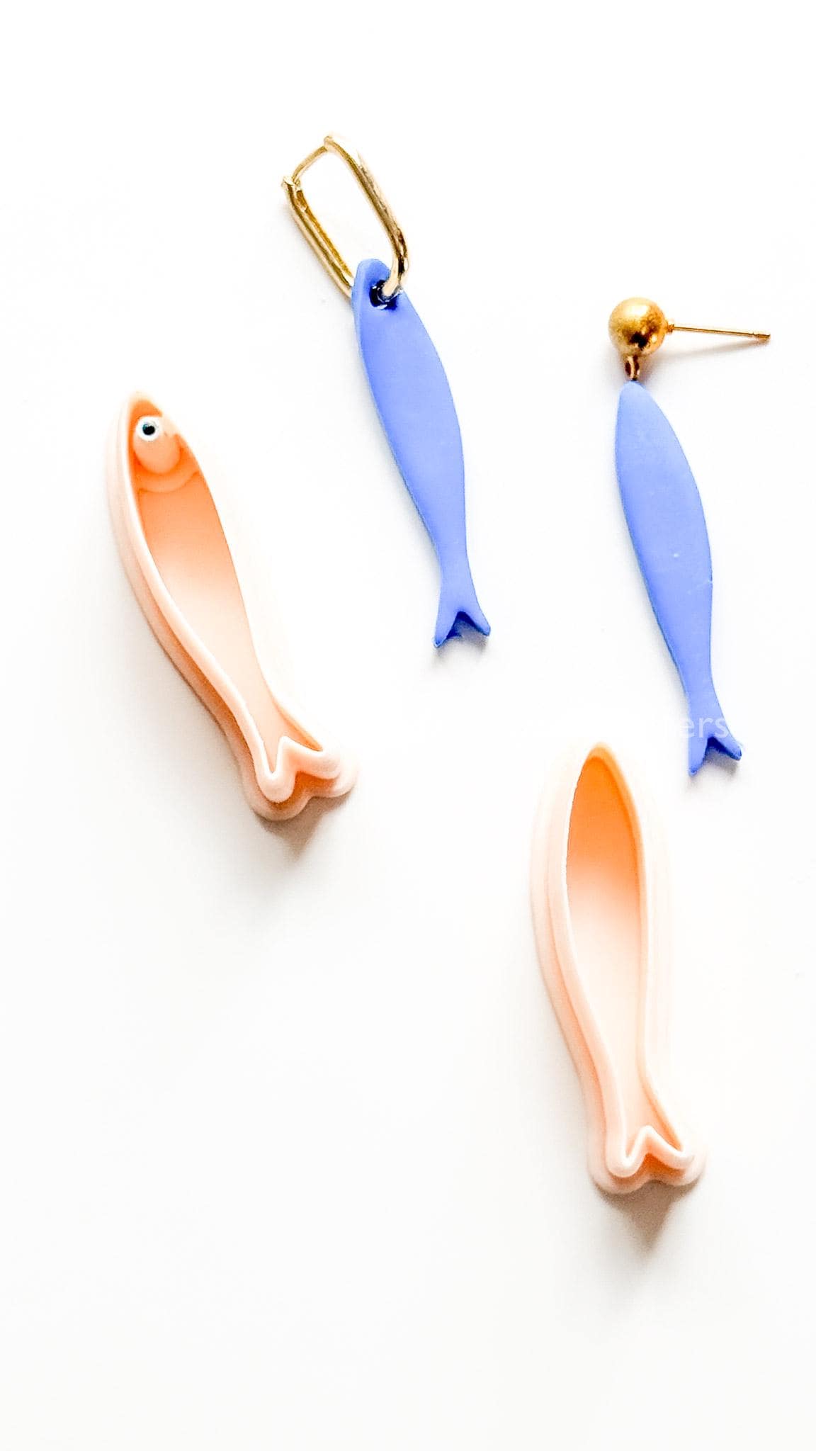 Minimal Sardine Cutter | Ocean Fish Earring Shape for Polymer Clay