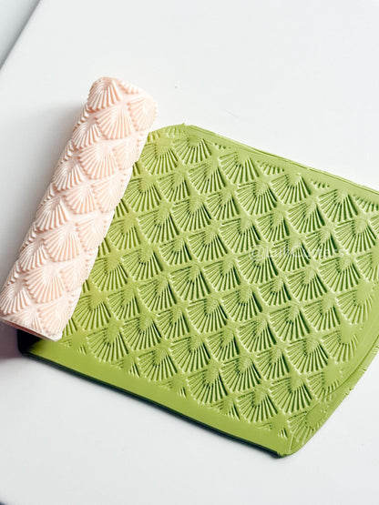 Boho Fan Pattern Texture Roller – Pottery Tool, Crafting Supplies