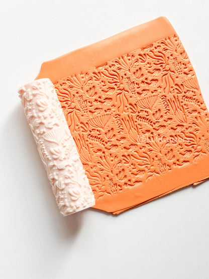 Undersea Ocean Pattern Texture Roller – Pottery Tool, Crafting Supplies