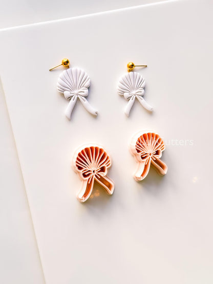 The Sweetheart Shell Cutter: Ribbon-Tied Seashell Shape for Polymer Clay