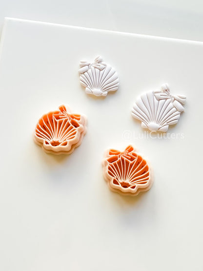 Ocean Belle Cutter: Detailed Scallop Shell Design for Polymer Clay