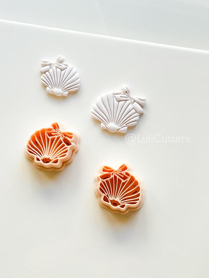 Ocean Belle Cutter: Detailed Scallop Shell Design for Polymer Clay