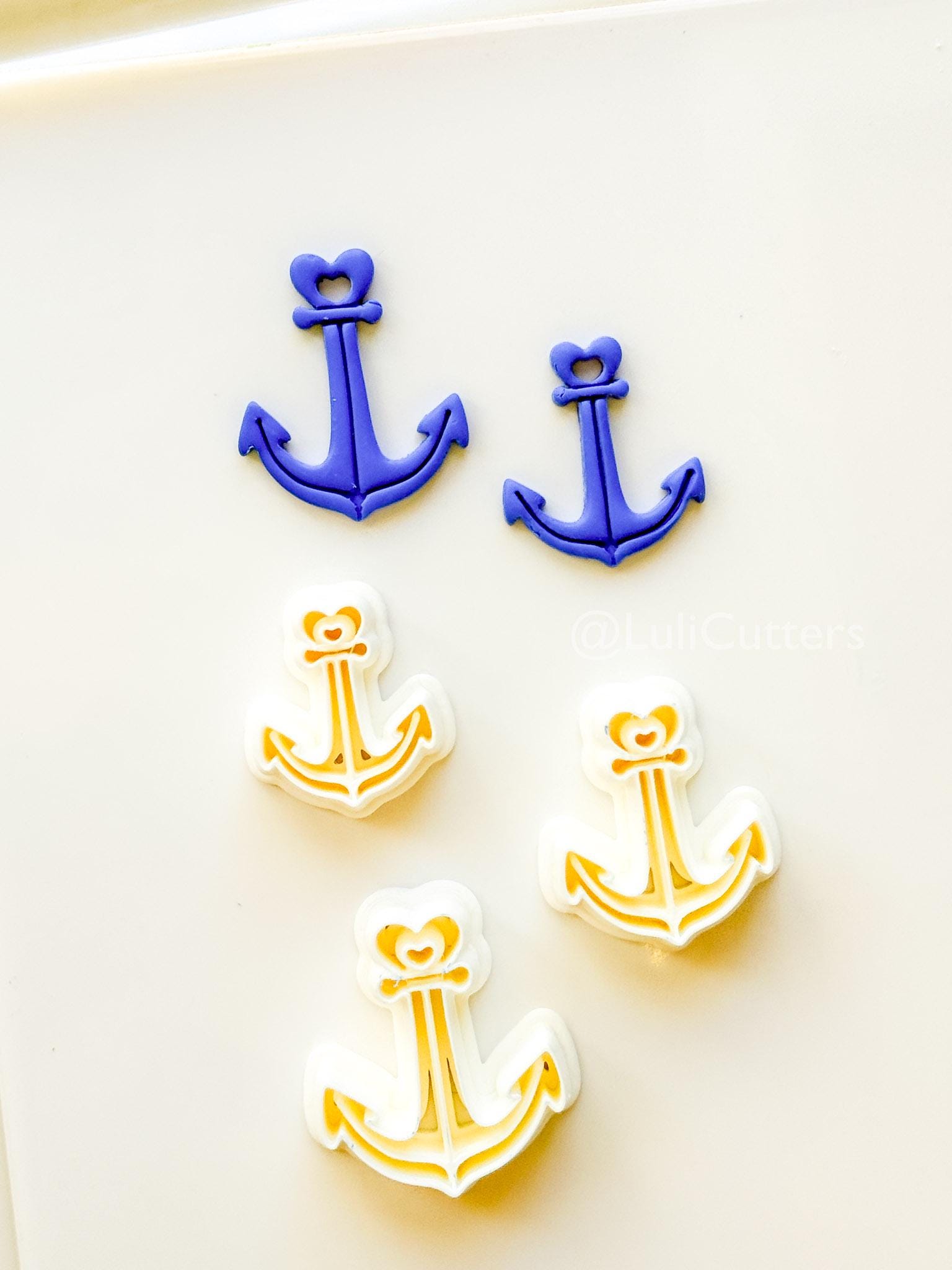 Heart Anchor Cutter: Romantic Nautical Shape for Polymer Clay