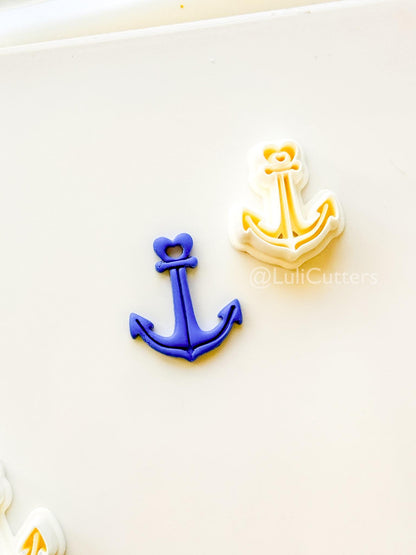 Heart Anchor Cutter: Romantic Nautical Shape for Polymer Clay