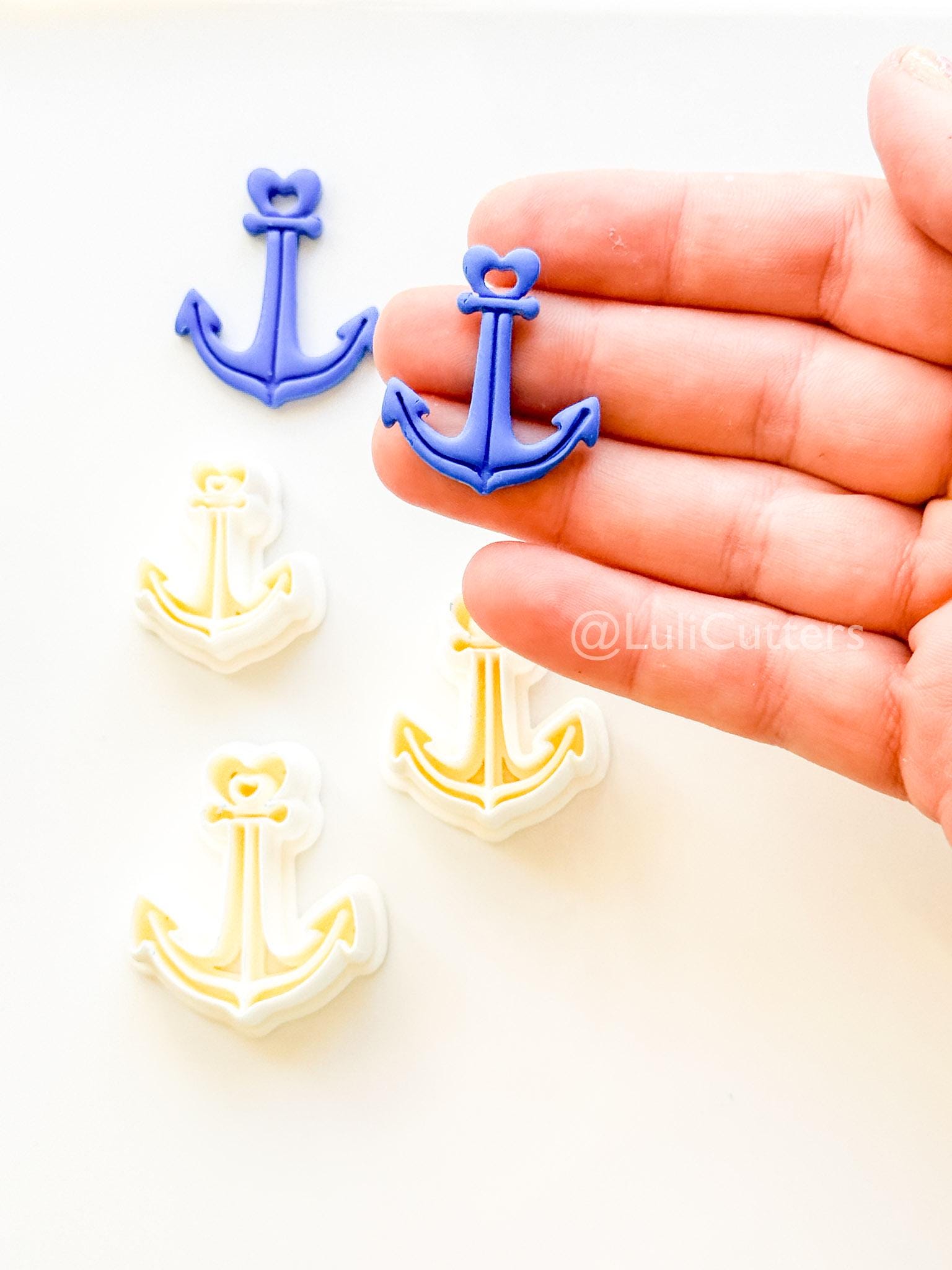 Heart Anchor Cutter: Romantic Nautical Shape for Polymer Clay