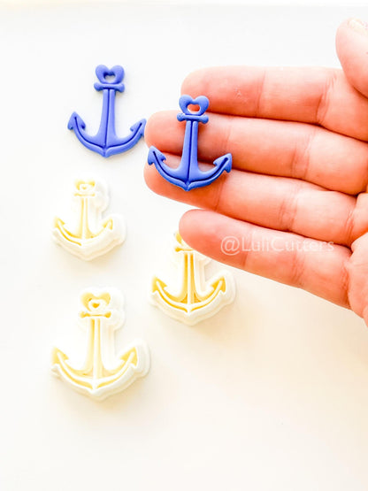 Heart Anchor Cutter: Romantic Nautical Shape for Polymer Clay