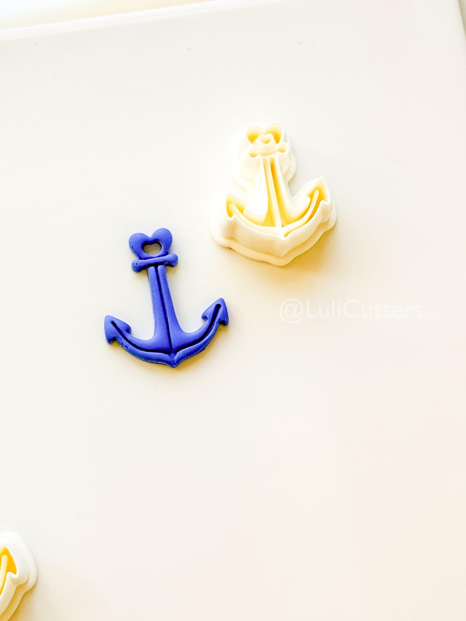 Heart Anchor Cutter: Romantic Nautical Shape for Polymer Clay
