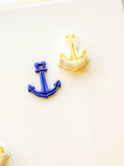 Heart Anchor Cutter: Romantic Nautical Shape for Polymer Clay